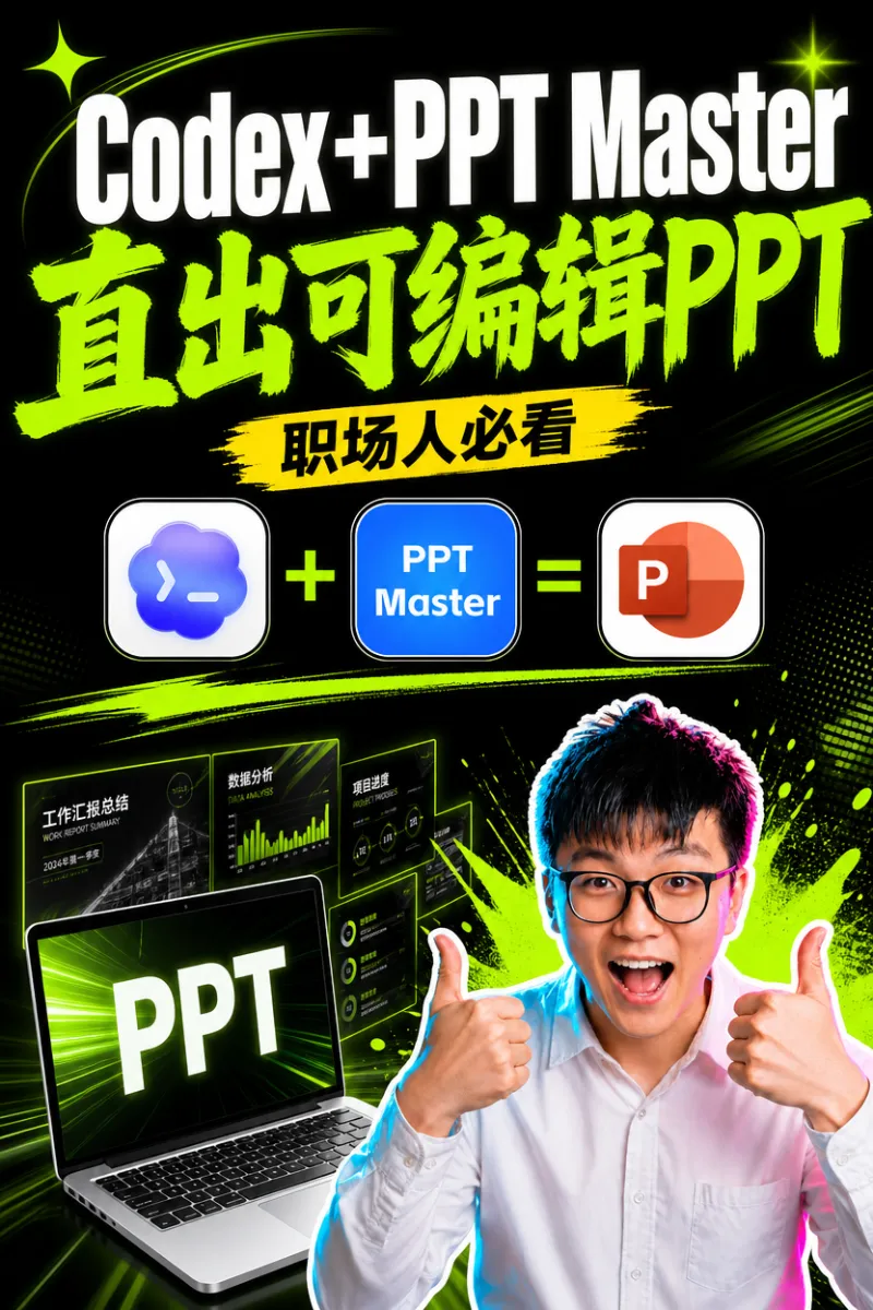 Codex + PPT Master：一套可编辑PPT如何直接生成